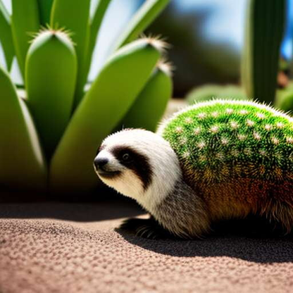 Sloth in Cactus Garden Image Prompt - Socialdraft