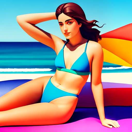 "Floral Paradise" Customizable Beach Bikini Midjourney Prompt - Socialdraft