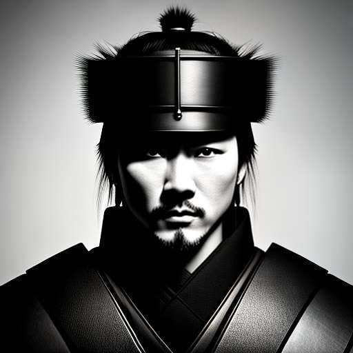 Samurai Portrait Midjourney Prompt - Customizable Japanese Warrior Art - Socialdraft