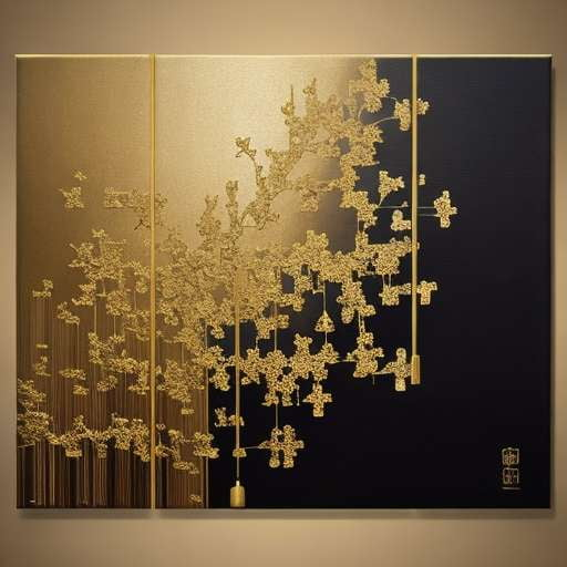 Japanese Gold Leaf Wall Art: Luxurious Midjourney Prompts for Your Space - Socialdraft