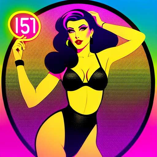 Disco Fever Pin-up Midjourney Prompt - Customizable Text-to-Image Creation - Socialdraft