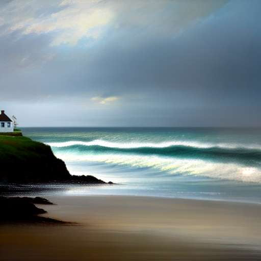 "Ocean Cottage Landscape" Midjourney Prompt for Custom Art Creation - Socialdraft