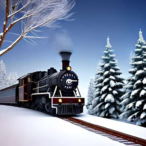 Snowy Train Ride Midjourney Prompt: Create your own Winter Wonderland Scene - Socialdraft