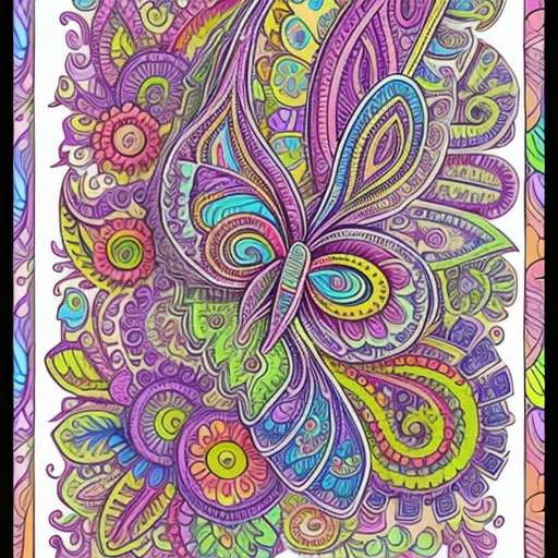 Paisley Dreams Coloring Pages - Whimsical Style - Socialdraft