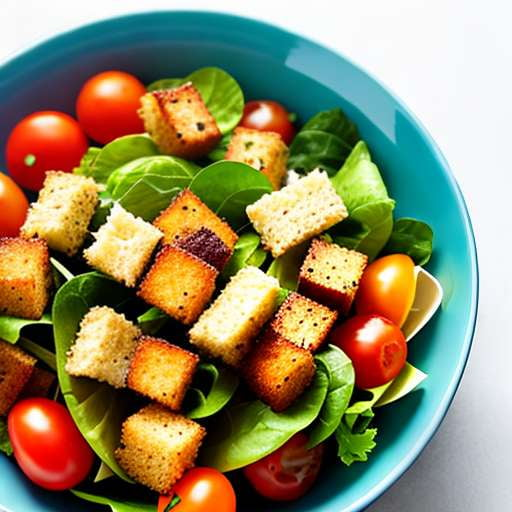 Caesar Salad with Sourdough Croutons Image Midjourney Prompt - Socialdraft