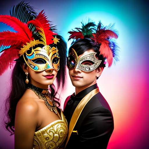 Venetian Masquerade Midjourney Prompt: Party on the Canal Under Fireworks - Socialdraft