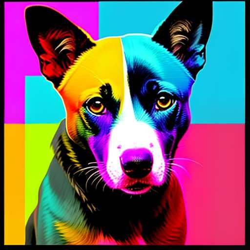 Pop Art Dog Portrait Midjourney Prompt - Socialdraft