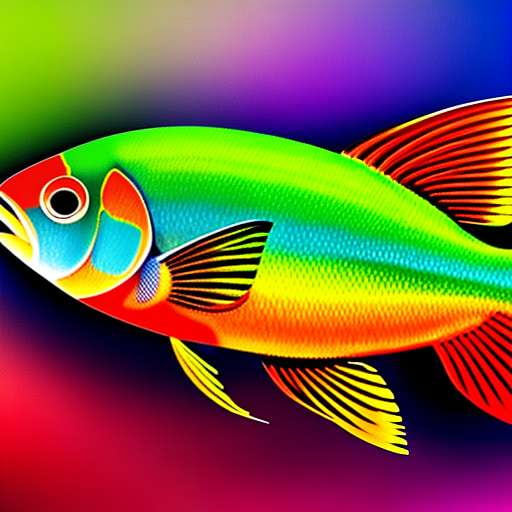 "Colorful Fish" Midjourney Image Prompt for Custom Art Creation - Socialdraft