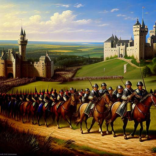Medieval Castle Battle Scene Midjourney Prompt - Socialdraft
