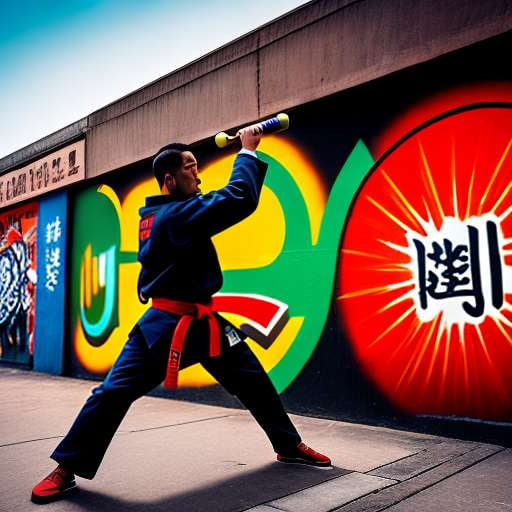 Street Art Judo Master Midjourney Prompt - Customizable Text-to-Image Creation - Socialdraft