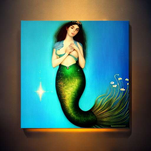 Mermaid Portrait Midjourney Prompt - Customizable Underwater Art - Socialdraft