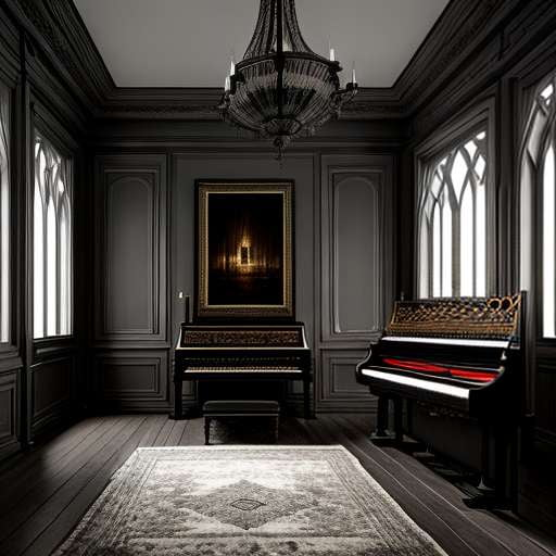 Gothic Music Room Midjourney Prompt - Create Your Own Hauntingly Beautiful Space - Socialdraft