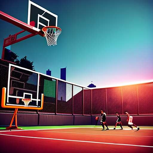 AI Art Generator: Basketball court