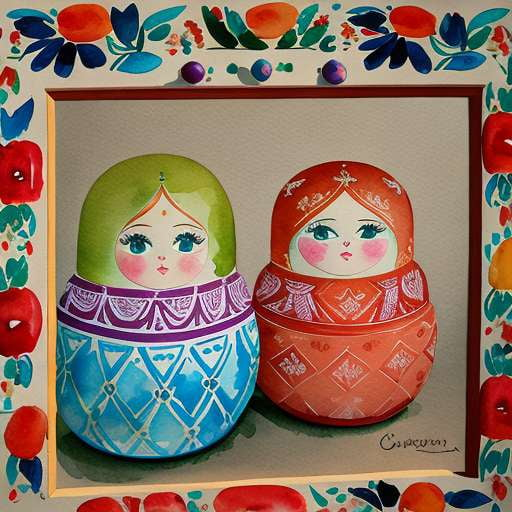 Unique Russian Nesting Doll Stickers for Customization with Midjourney Prompts - Socialdraft