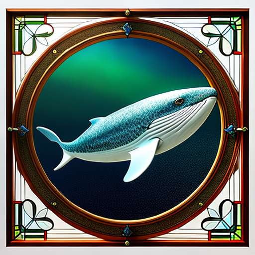 Whale Stained Glass Midjourney Prompt: Create a Stunning Ocean Scene - Socialdraft