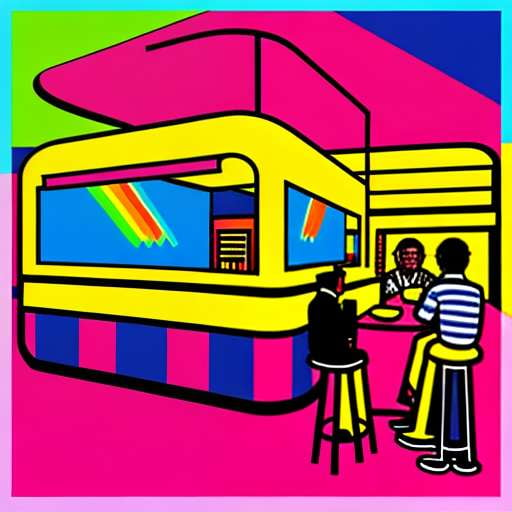 Pop Art Cafe Midjourney Prompt: Create your Own Colorful Pop Art Scene - Socialdraft