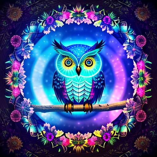 Enchanted Forest Mandala Owl Midjourney Prompt - Socialdraft