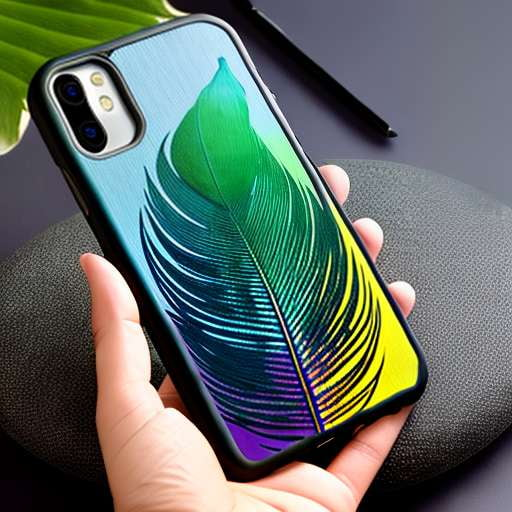 Botanical Peacock Feather Midjourney Phone Case - Create Your Own Unique Design - Socialdraft