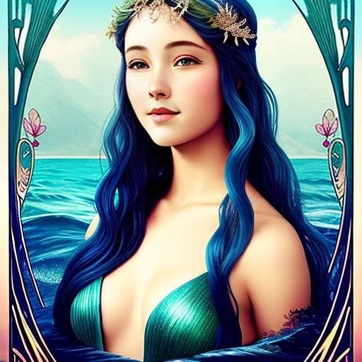 Mermaid Portrait: Customizable Midjourney Prompt for Text-to-Image Creation - Socialdraft