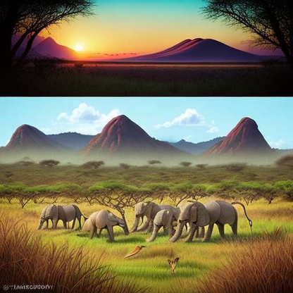 Safari Adventure Midjourney Prompts: Create Your Own Illustrated Safari Journey - Socialdraft