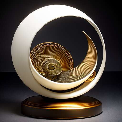 "Nautilus Chamber" 3D Sculpture Midjourney Prompt - Customizable Art Creation Tool for your Home or Office Decor - Socialdraft