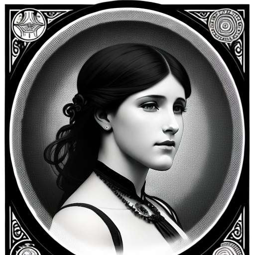 Art Nouveau Silver Portrait Midjourney Prompt - Customizable Image Design Generator - Socialdraft