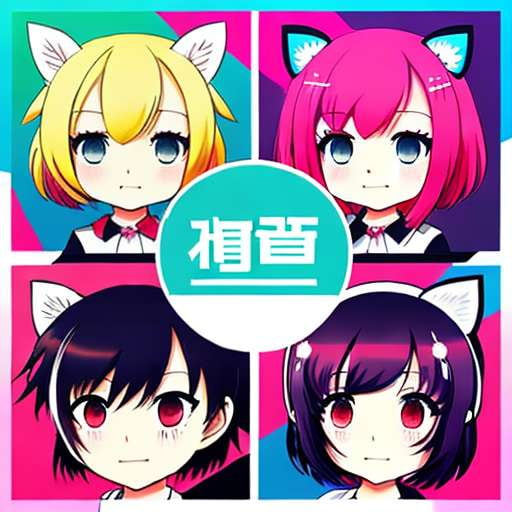 Anime Emotion Midjourney Sticker Sheet - Socialdraft