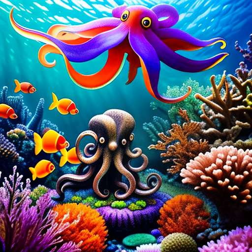 Octopus Garden Midjourney Prompt - Customizable Text-to-Image Art Generator - Socialdraft