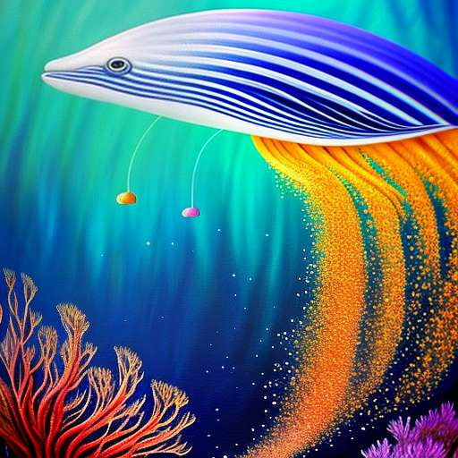 Oceanic Beauty Midjourney Pose Prompt: Whale and Jellyfish Portrait - Socialdraft