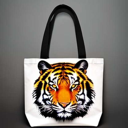 "Custom Tiger Print Tote Bag Midjourney Prompt - Create Your Own Unique Handbag Design" - Socialdraft