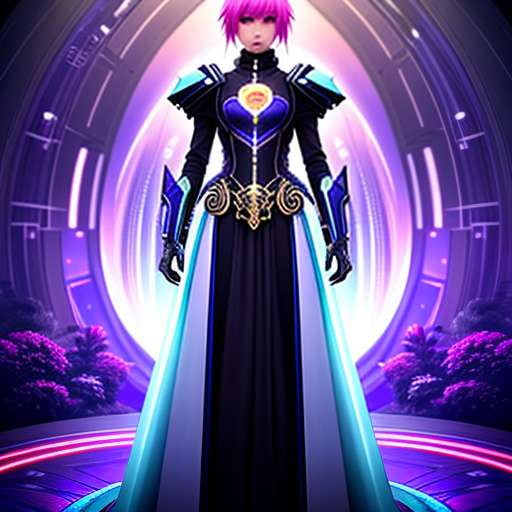 Cyber Manga Gown - Create Your Own Anime Style Dress with Midjourney - Socialdraft