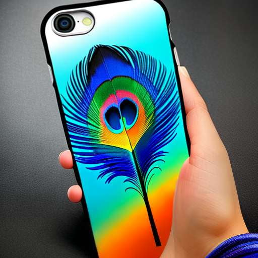 Peacock Feather Phone Case Midjourney Design: Abstract & Eye-Catching - Socialdraft
