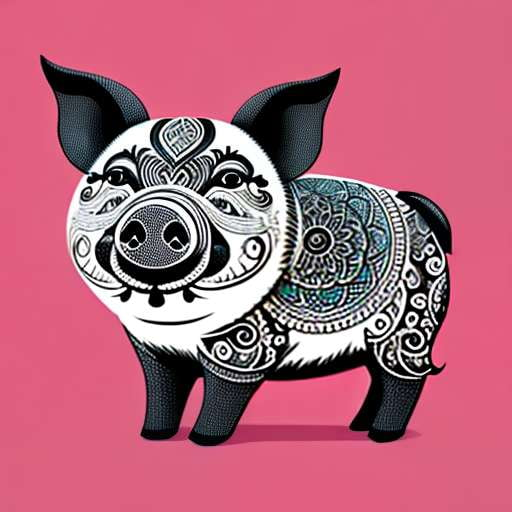 "Customizable Midjourney Pig Mandala Prompt for Unique Artistic Expression" - Socialdraft