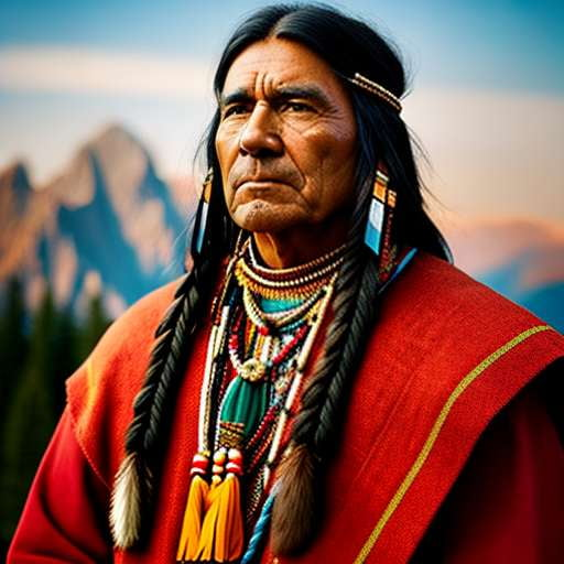 Native American Chief Portrait Midjourney Prompt - Socialdraft