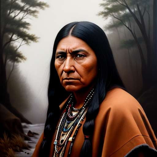 Native American Brave Woman Midjourney Image Generator - Socialdraft