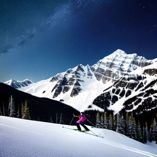 Nighttime Skiing Midjourney Prompt: Create Your Own Unique Skiing Adventure! - Socialdraft