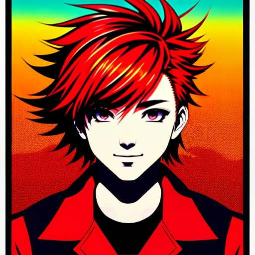 Red Hair Anime Boy Midjourney Prompt - Socialdraft