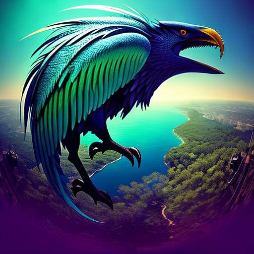 Blue Griffin Midjourney Prompt - Customizable Text-to-Image Art Creation - Socialdraft