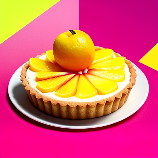 luscious-lemon-peach-melba-tart-midjourney-prompt 1