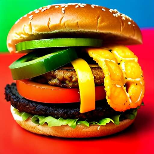 Shrimp Po' Boy Pretzel Bun Burger Midjourney Masterpiece - Socialdraft