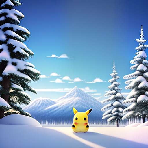 "Customizable Pikachu Snow Chibi Midjourney Prompt" - Socialdraft