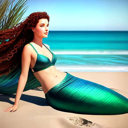 Mermaid and Sandcastle Midjourney Prompt: Create Your Own Underwater Escape - Socialdraft