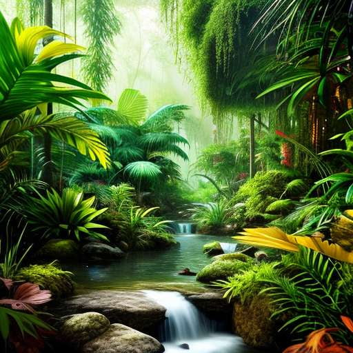 "Jungle Adventure" Midjourney Prompts - Customizable Text-to-Image Artwork - Socialdraft