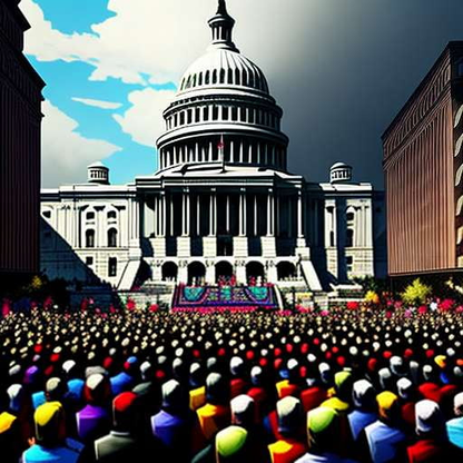 Capitol Building Riot Political Cartoon Midjourney Prompt - Socialdraft