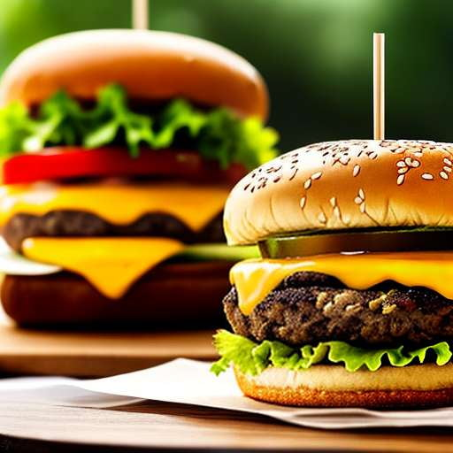 Cheese Pretzel Burger Midjourney Prompts - Customizable Burger Creations - Socialdraft