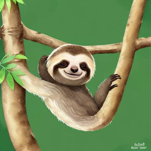 Midjourney Prompts: Adorable Sloth Illustrations for Custom Creations - Socialdraft
