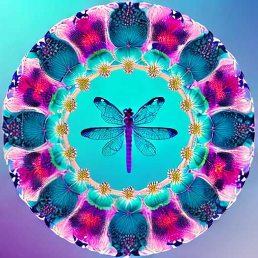 Dragonfly Oasis Mandala - Customizable Midjourney Prompt for Unique Artwork - Socialdraft
