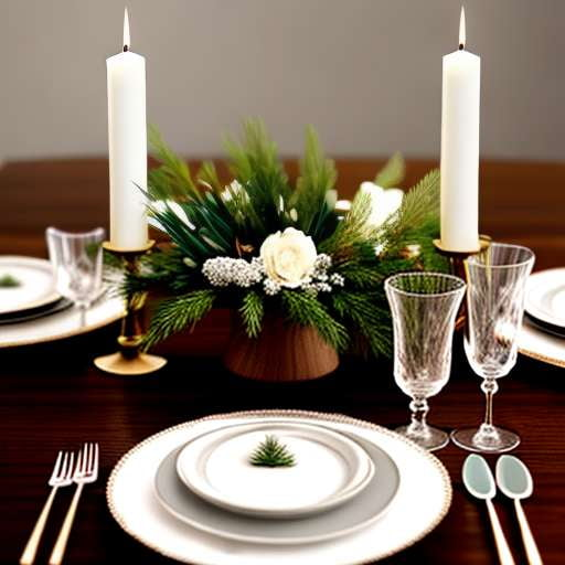 Christmas Table Setting Midjourney Prompt: Create Custom Festive Decorations and Settings - Socialdraft