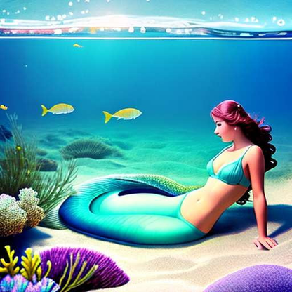 Mermaid and Sandcastle Midjourney Prompt: Create Your Own Underwater Escape - Socialdraft
