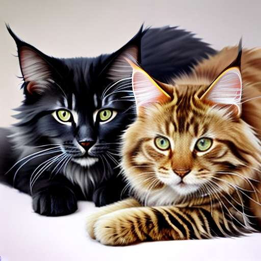 "Maine Coon Kitty Cats" Midjourney Image Prompt for Creative Expression - Socialdraft